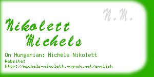 nikolett michels business card